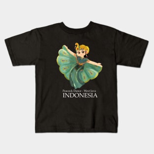 The peacock dance from west Java, Indonesia by xoalsohanifa Kids T-Shirt